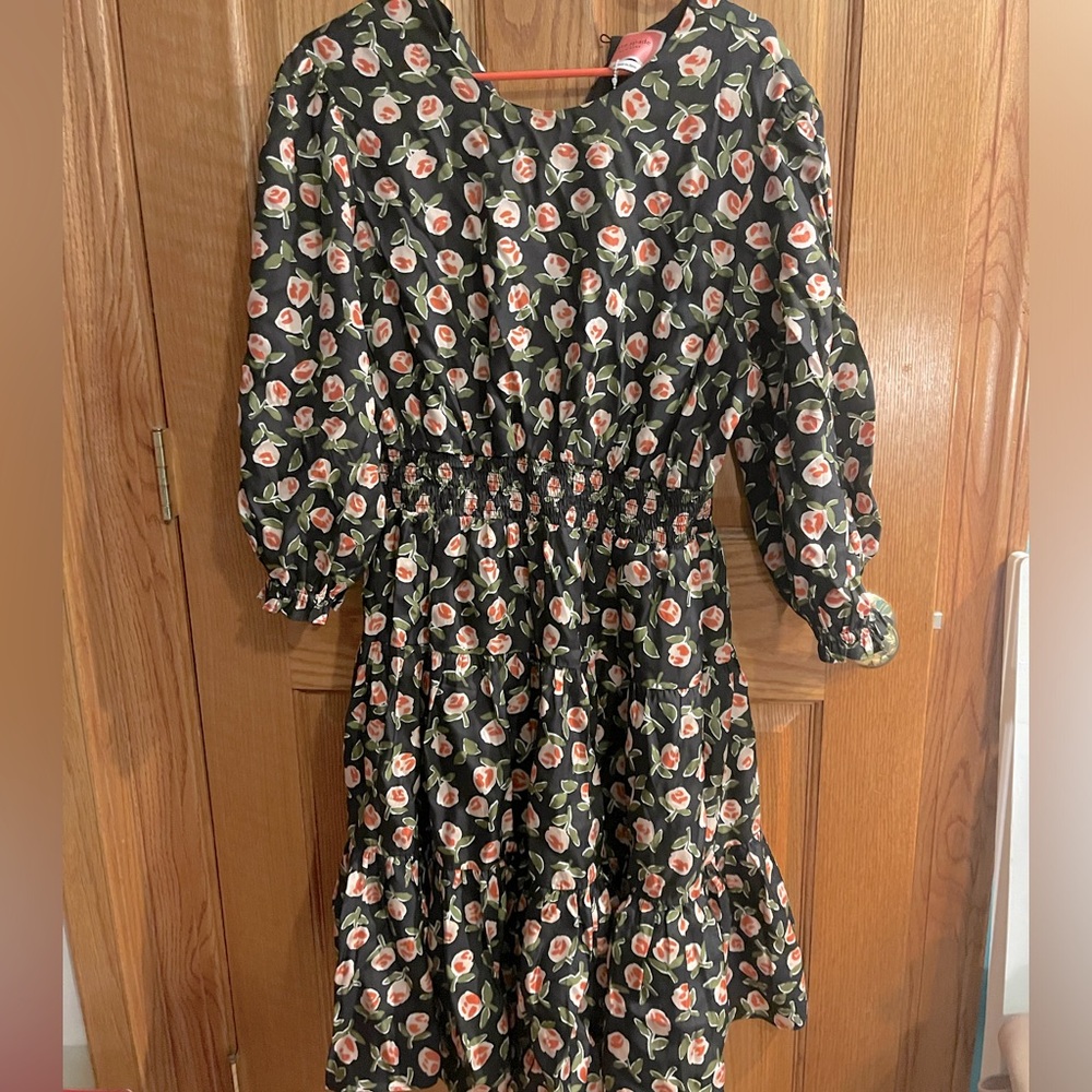 Kate Spade XL floral print Satin Dress